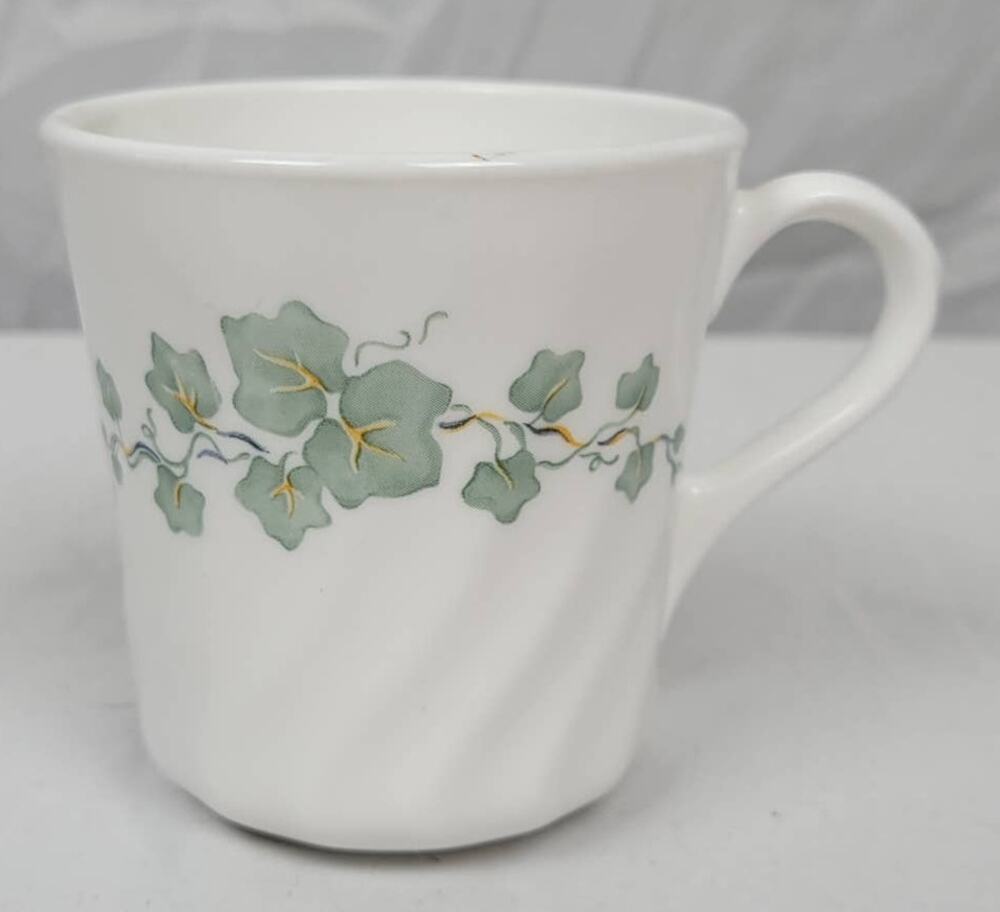 Corning Ware Corelle Callaway Swirl Ivy Tea Coffee Cup Mug
